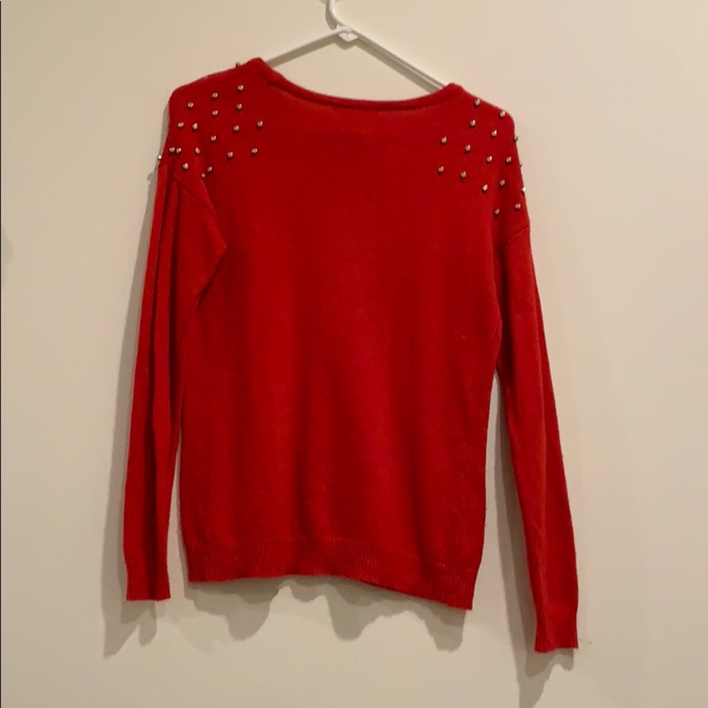 Red Studded Sweater - Picture 3 of 3